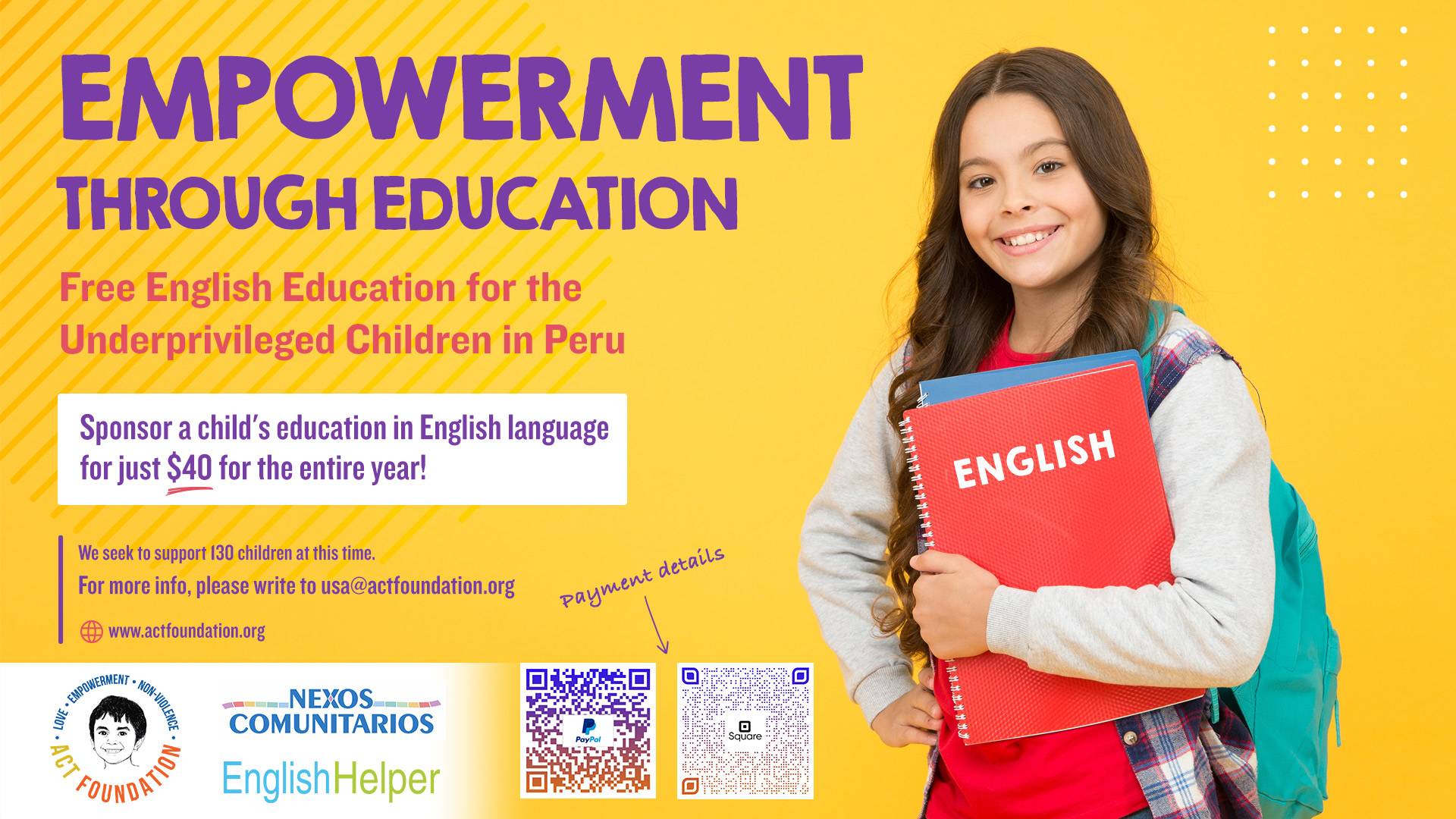 English learning for children in Peru